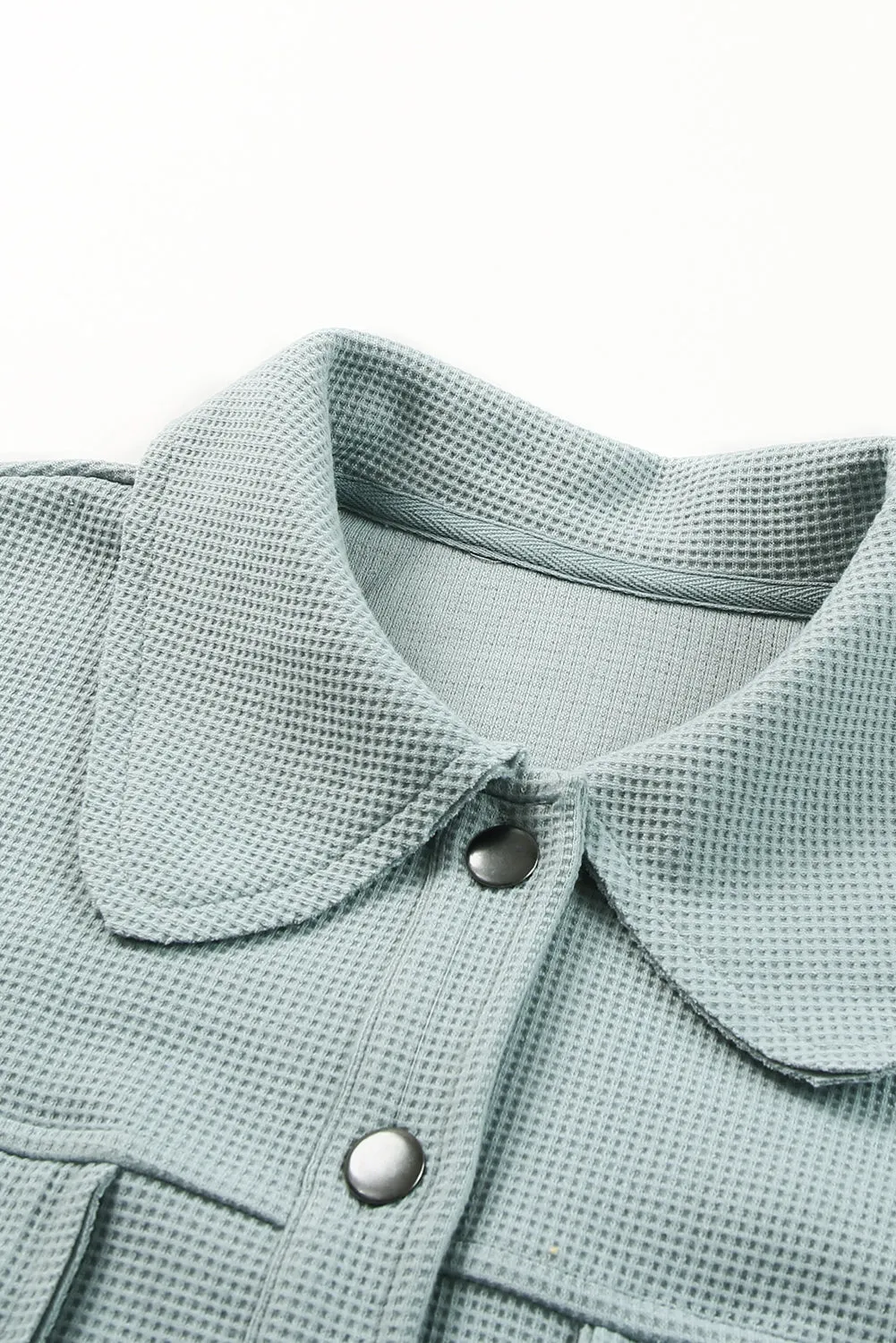 Waffle-Knit Jacket with Pockets
