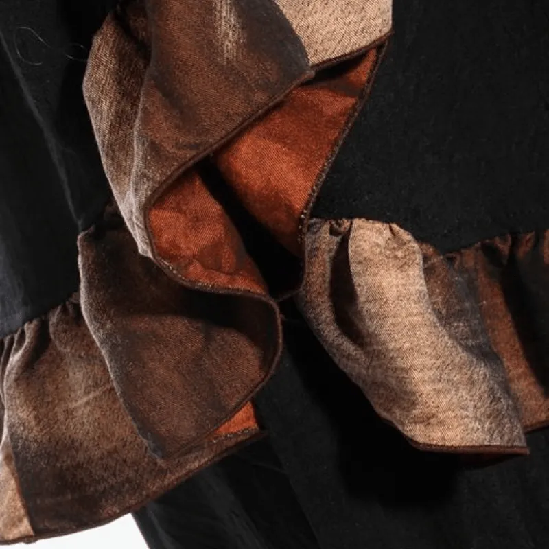 Women's Long Layered Steampunk Skirt